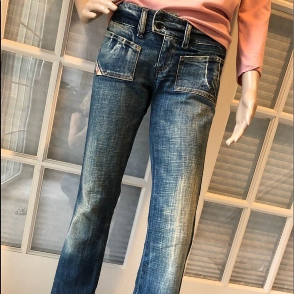 Diesel Industry super sexy low-rise jeans, vintage Y2K size 26 (2)